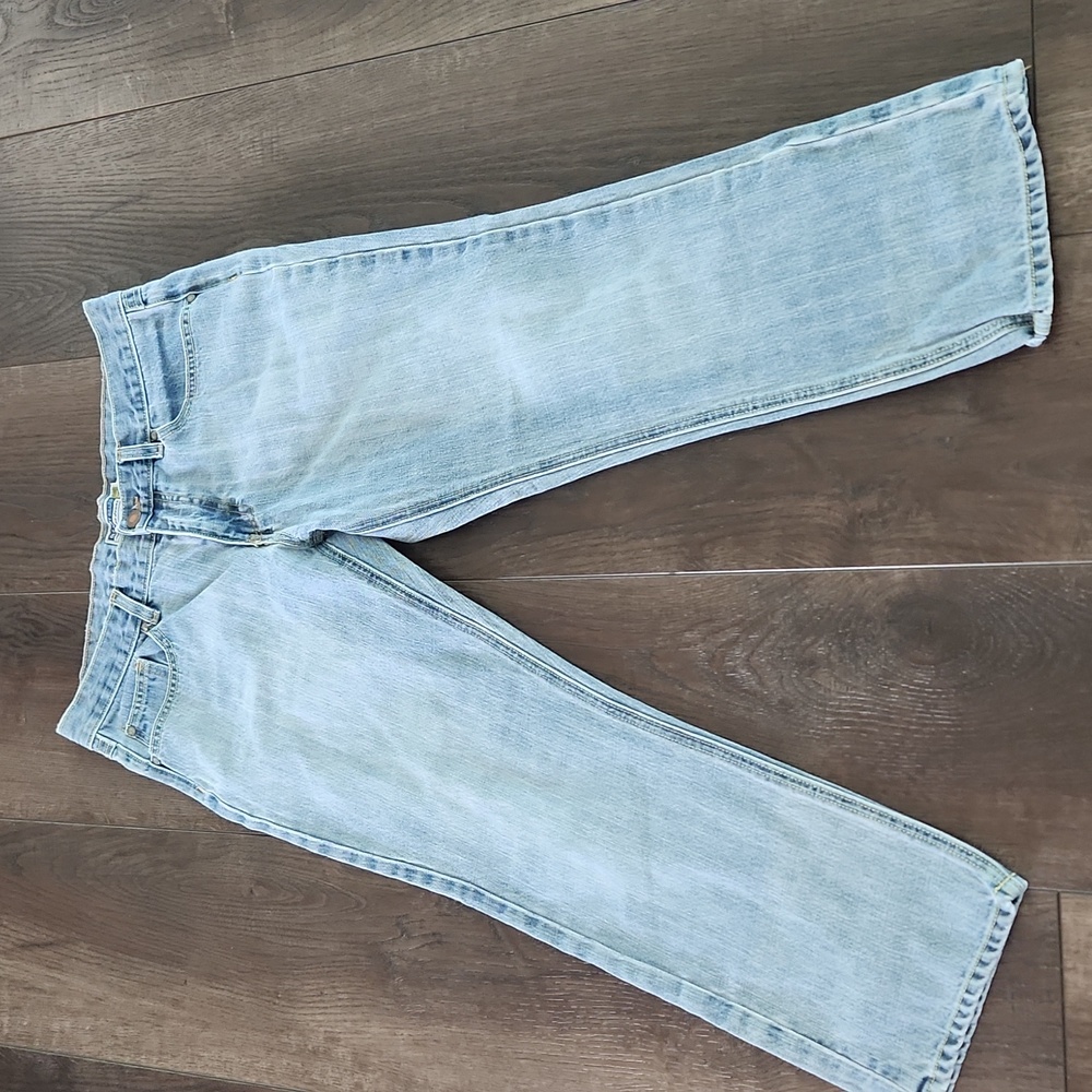 VINTAGE OLD NAVY Ultra Low Rise Bootcut Denim Jeans Flare Light Wash Y2K Sz 12